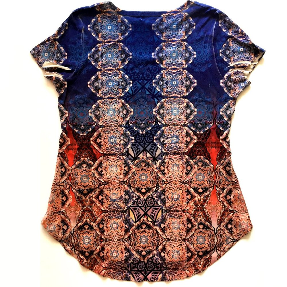 World Unity Blue Top with Rhinestones - Picture 2 of 5